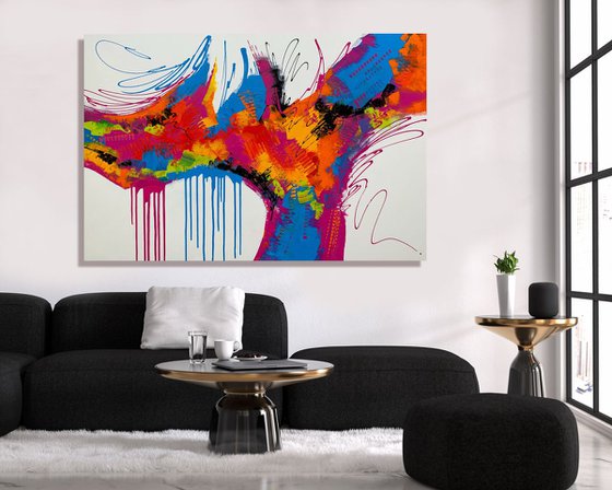 Life's Journey  - LARGE,  COLORFUL,  ABSTRACT ART – EXPRESSIONS OF ENERGY AND LIGHT. READY TO HANG!