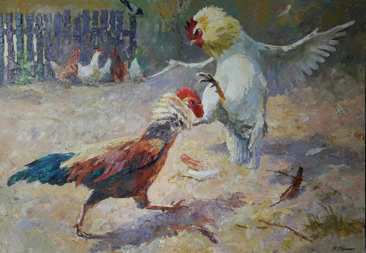 Oil painting Duel by Boris Serdyuk