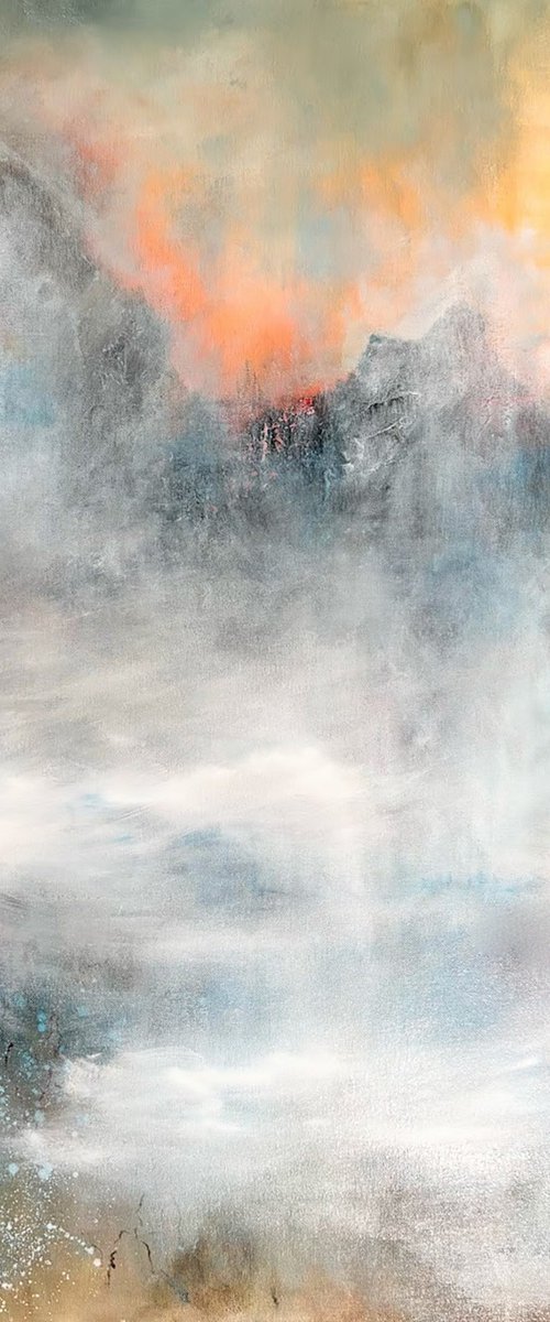 Mist Over  The Dolomites by Julia Swaby