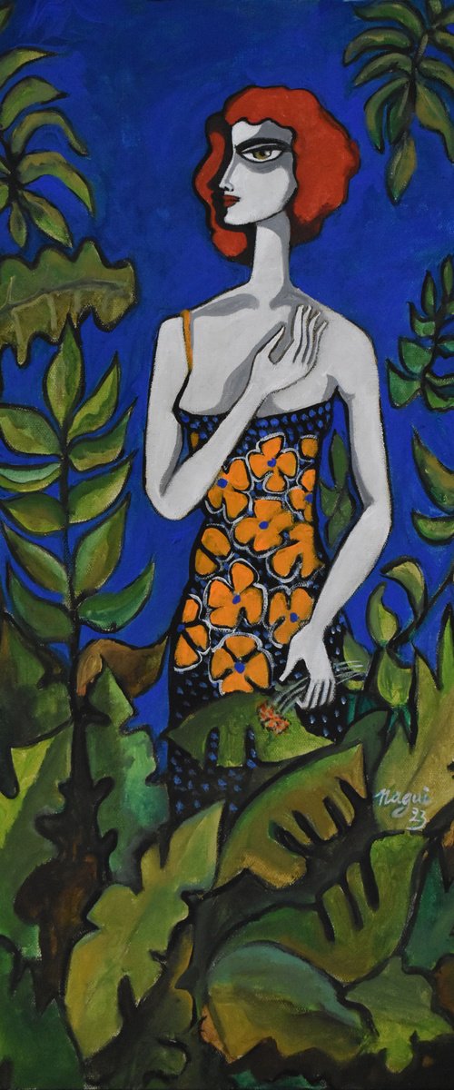 The dress with orange flowers by Nagui