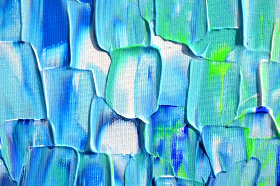 Relief Blue 32 - Large Abstract Ocean