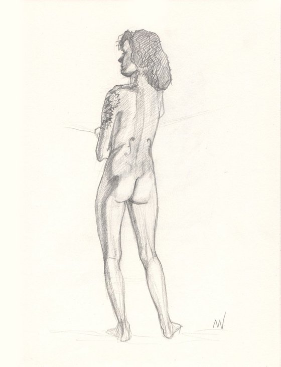 Sketch of Human body. Woman.62