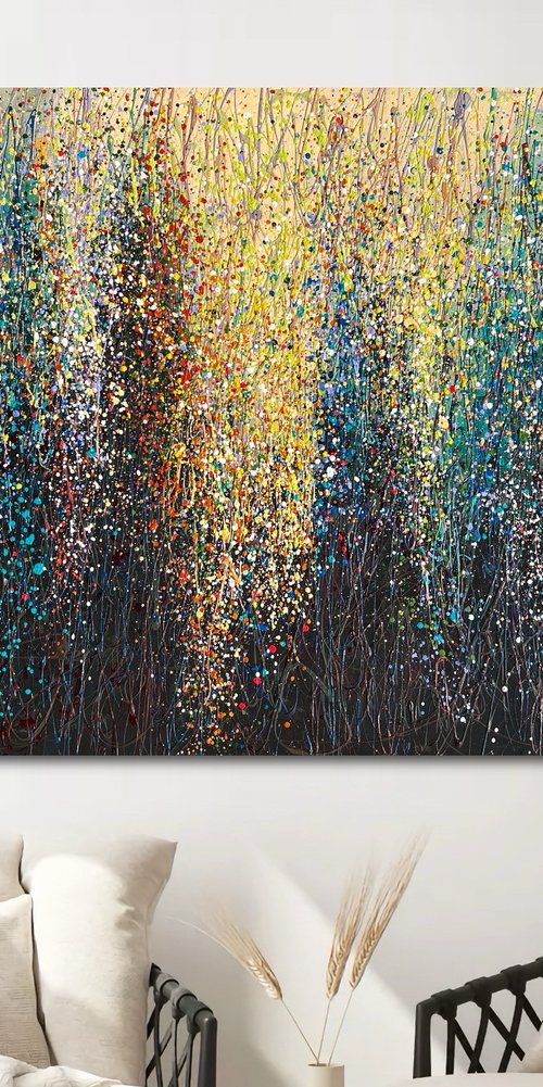 Golden Rain - Emerald by Bogdana Antoniuk