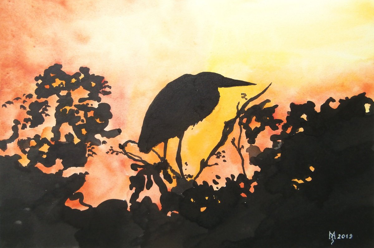 Illustrative Animal Painting By Zoran Mihajlovic Muza, 15 X 11", Dayspring, Original Artwork