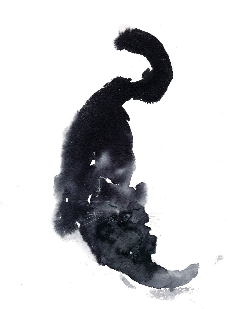 Expressive Animal Ink Drawing By Doriana Popa, 7 X 9, Morning, Original Artwork