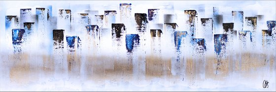 Shiny City - Abstract Art - Acrylic Painting - Canvas Art - Framed Painting - Abstract Painting - Industrial Art