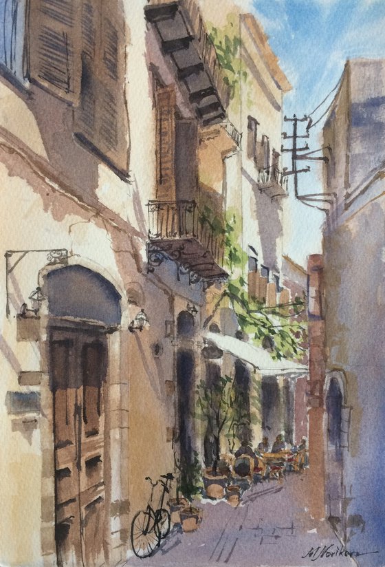 Narrow street of Chania