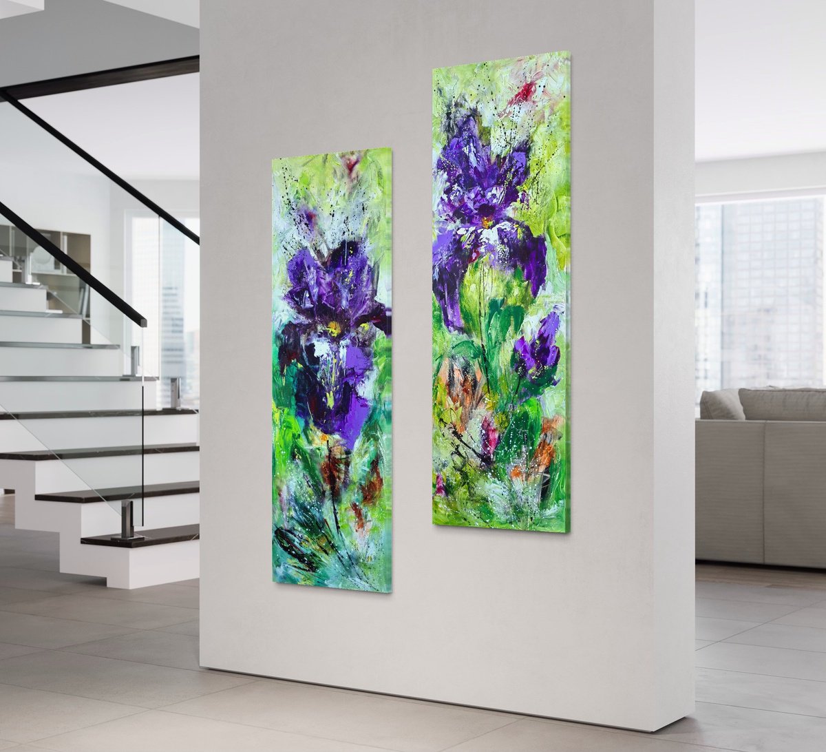 Trio of Irises from the Colours of Summer collection by Vera Hoi