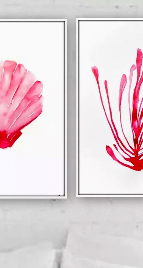 Coral Beauty. Original Artwork. by Nadia Moniatis