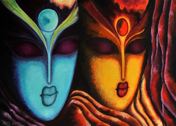 Radha S Krishna Oil Painting By Arati Mishra Artfinder