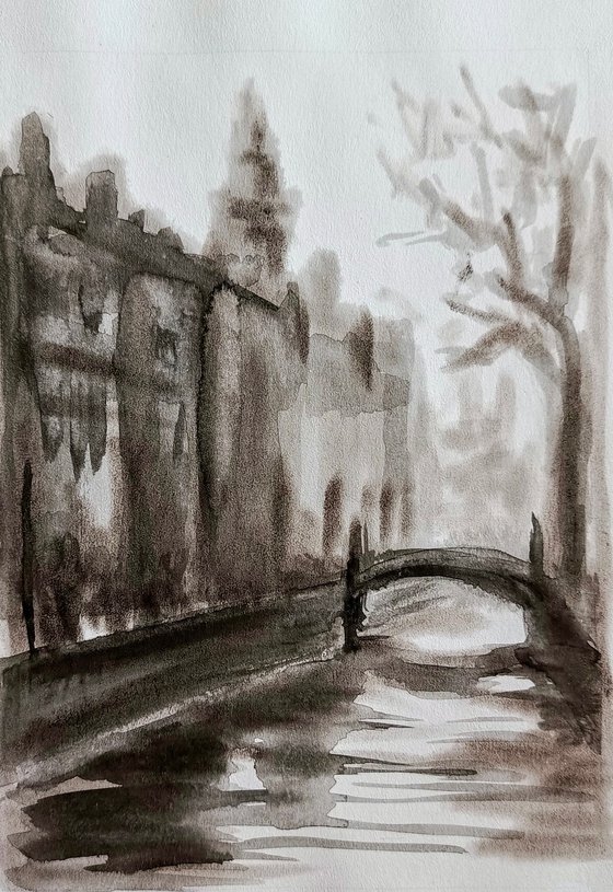 Ink Landscape City streets