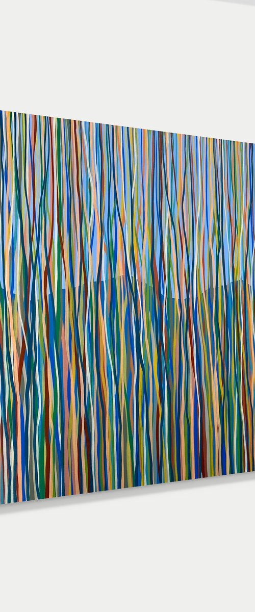 Wiangaree - 198 x 84cm acrylic on canvas by George Hall