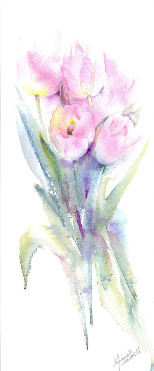 Bunch of Tulips by Anjana Cawdell