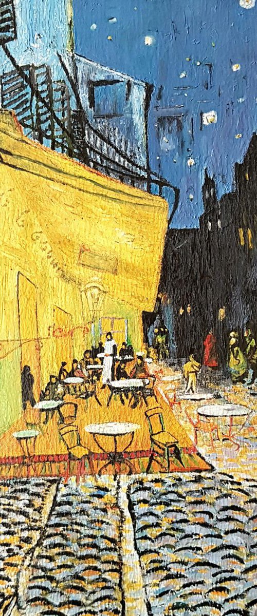 Cafe Terrace At Night by Zhana Viel