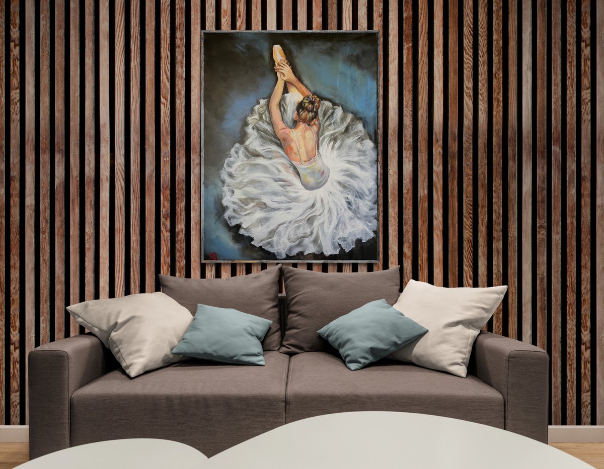 Dance Of The White Swan By Maria Kireev, 35 X 47, Artwork For Sale On Artfinder