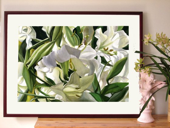 spring in white watercolor floral