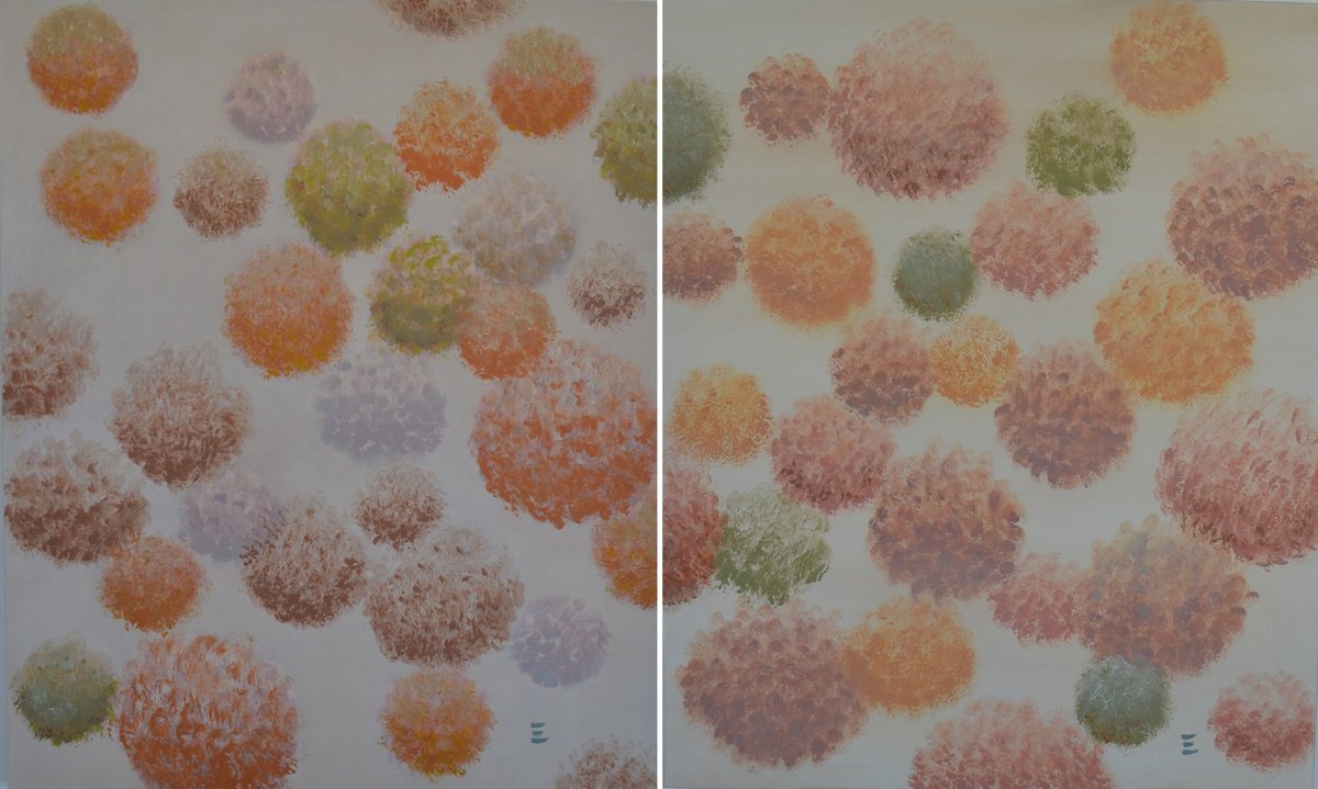 Impressionistic Botanical Acrylic Painting By Eliana Engler, 79 X 47, Nova Lima, Original Artwork