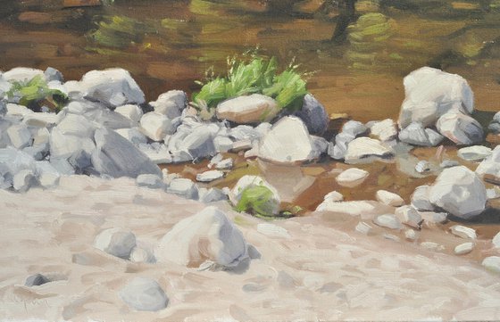 Rocks on the banks of the Loire