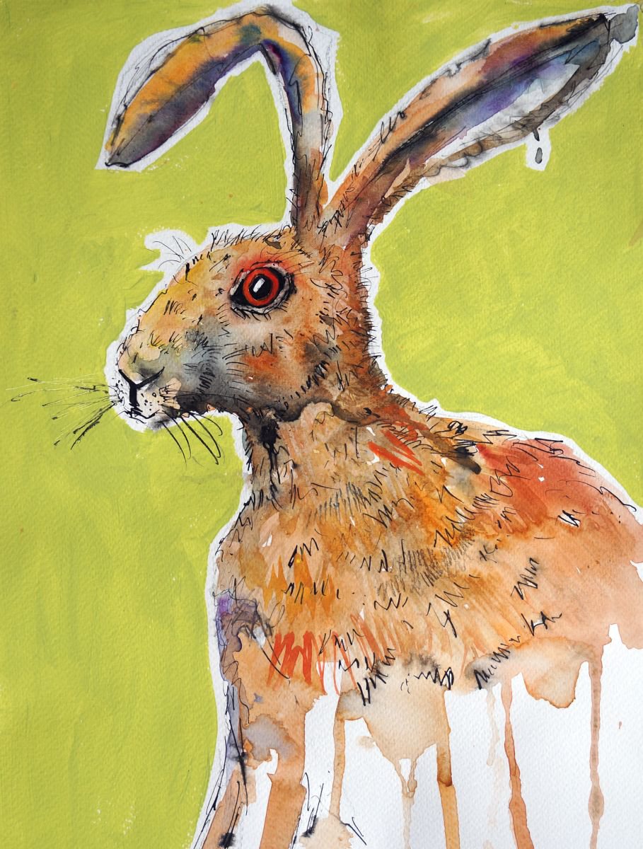 Hare (lime) by Julia Rigby