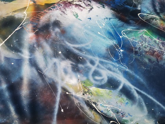 Gigantic size xxl painting 500 x 250 cm Fantastic That beauty of changing mindscape dreamscape master O Kloska