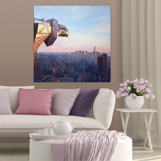 New York, Chrysler Building | Original acrylic painting canvas