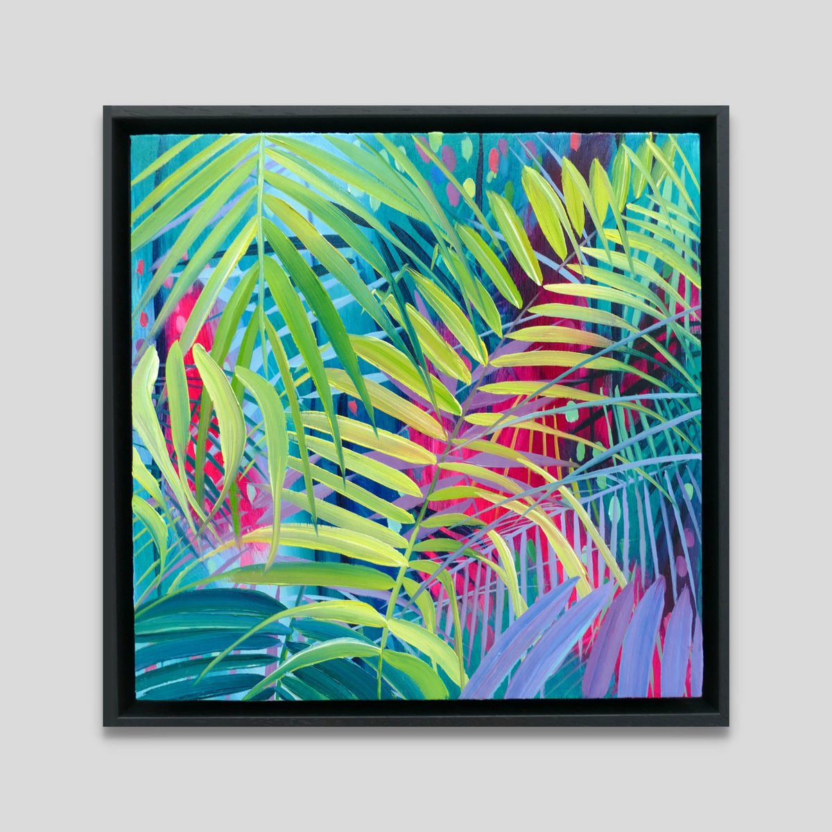 Impressionistic Botanical Oil Painting By Alanna Eakin, 10 X 10, Bliss, Original Artwork