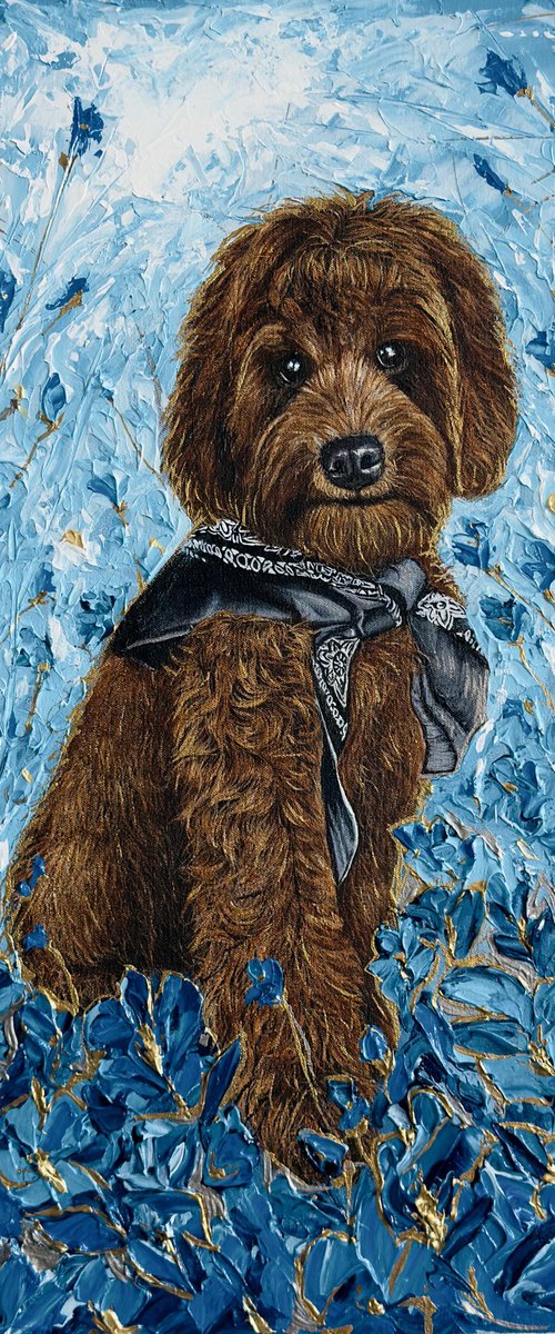 Commission Dog Portrait by Elena Adele Dmitrenko