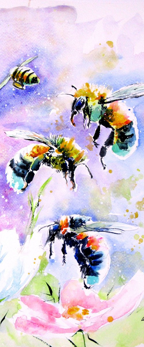 Bees and flowers III by Kovács Anna Brigitta