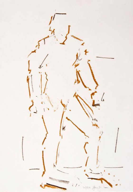 Nude Male -Life Drawing No 392