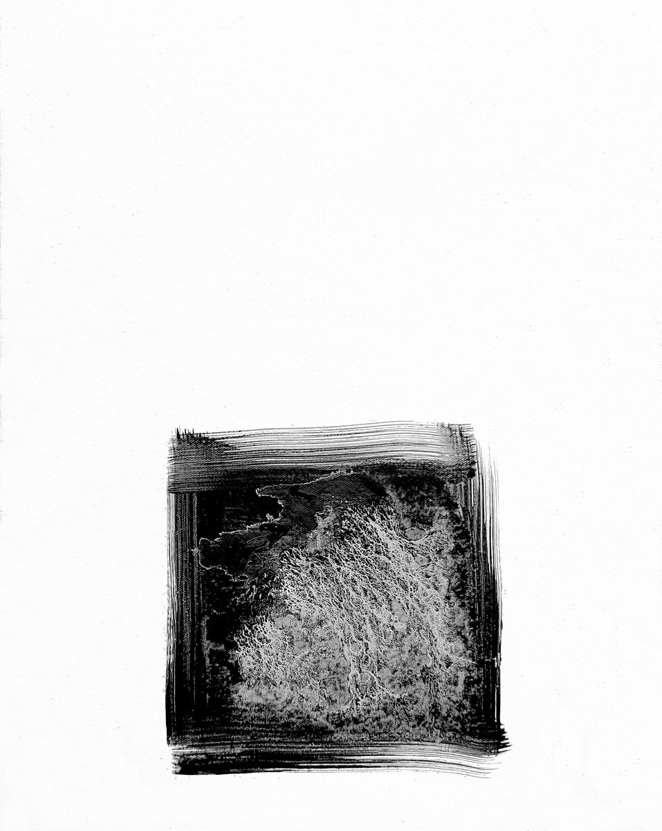 Expressive Abstract Acrylic Painting By Newel Hunter, 16 X 20", Contained, Original Artwork