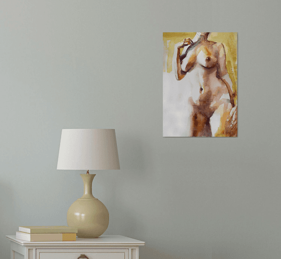 Nude female  standing pose