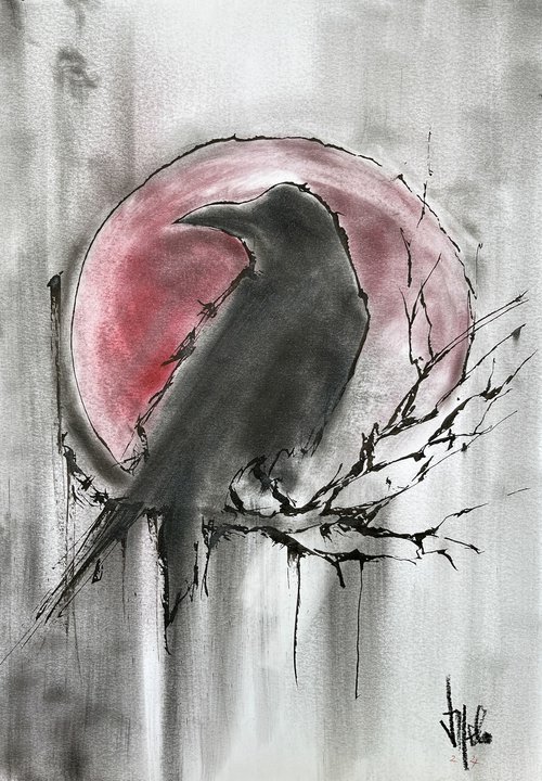 Solitary Crow by Victor de Melo