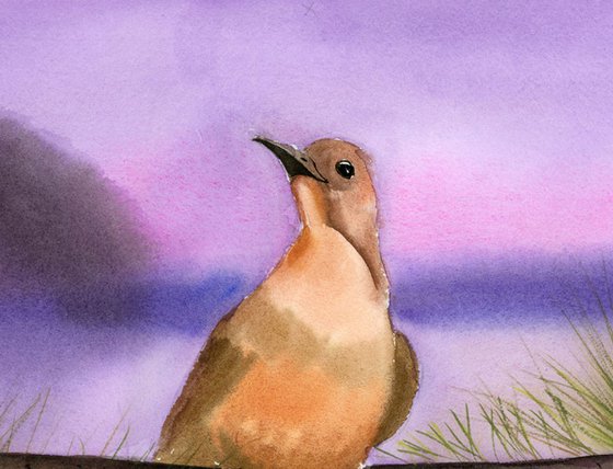 Twin Peaks Bird Original Watercolor