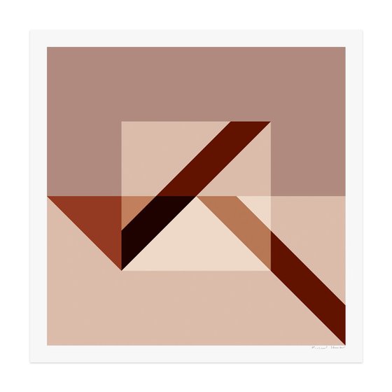 Geometric Angles With Square In Shades Of Brown
