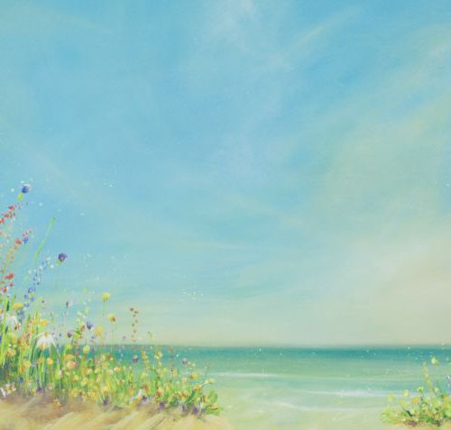 Escape to the sea **BIG PAINTING** by Emma Sian Pritchard