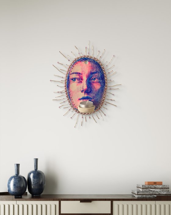 Clay female face