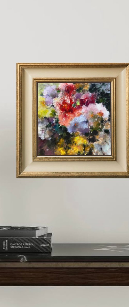 Abstract floral arrangement by Olha Laptieva