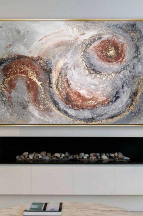"Womb " extra large abstract (100x150cm) by Eleni Denart