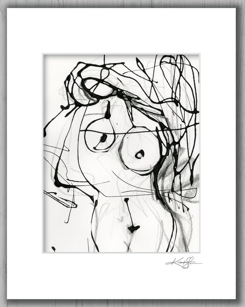 Doodle Nude 22 - Minimalistic Abstract Nude Art by Kathy Morton Stanion by Kathy Morton Stanion