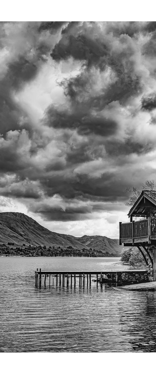 Duke of Portlands Boathouse - B&W - English Lake District by Michael McHugh