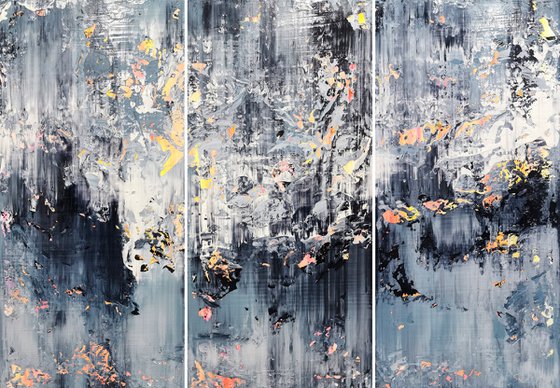 150x100cm. / Abstract triptych / Abstract 2184