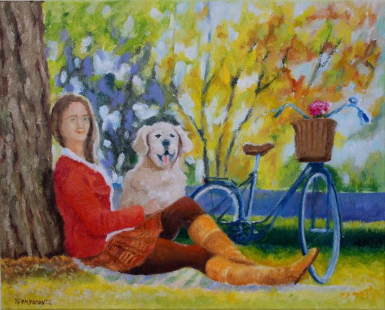 Girl and Dog