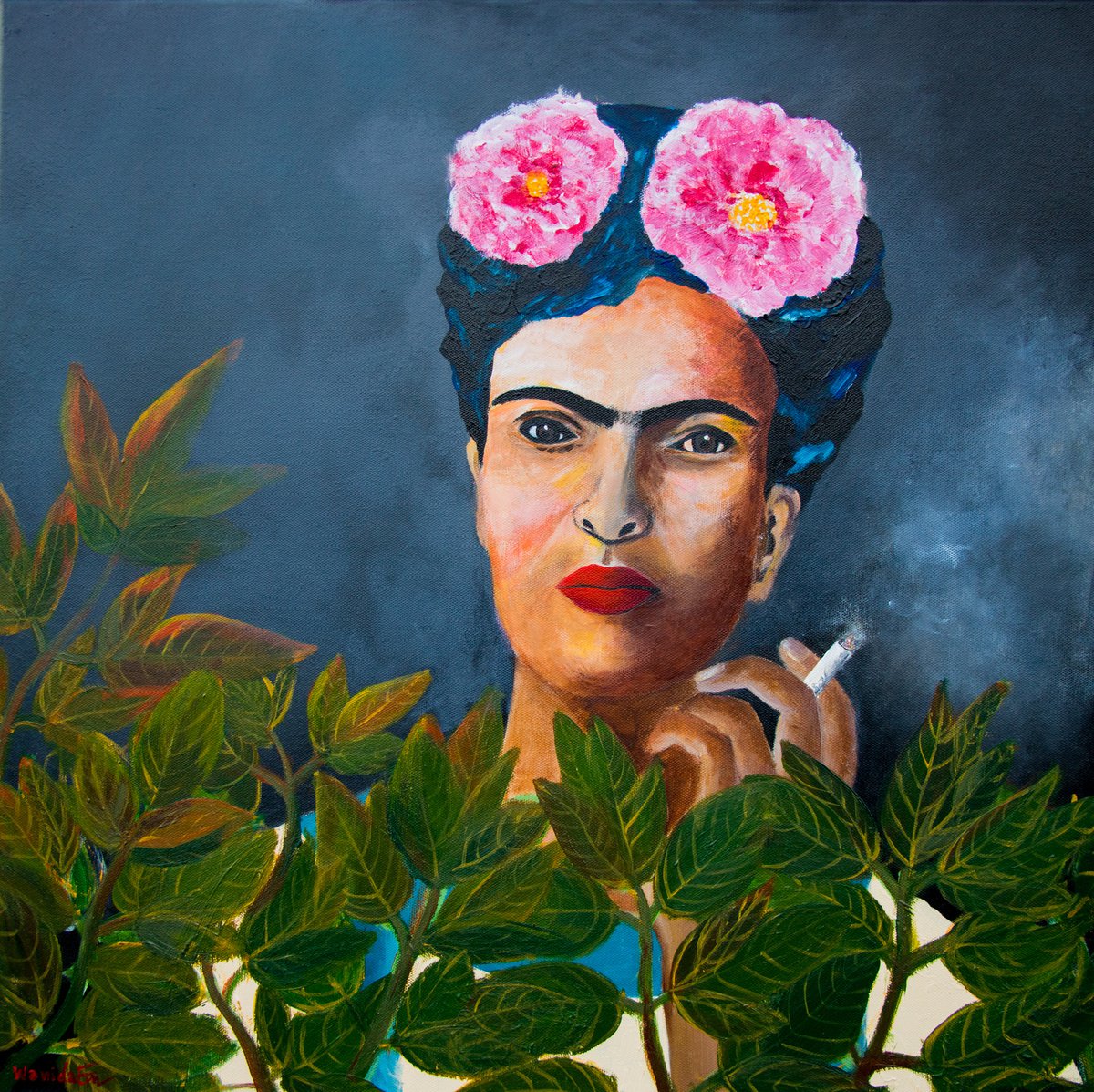 Frida Khalo 2, Original painting, Ready to hang by WanidaEm by WanidaEm