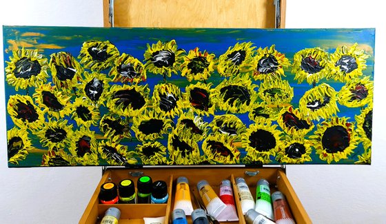 Blooming sunflowers 3