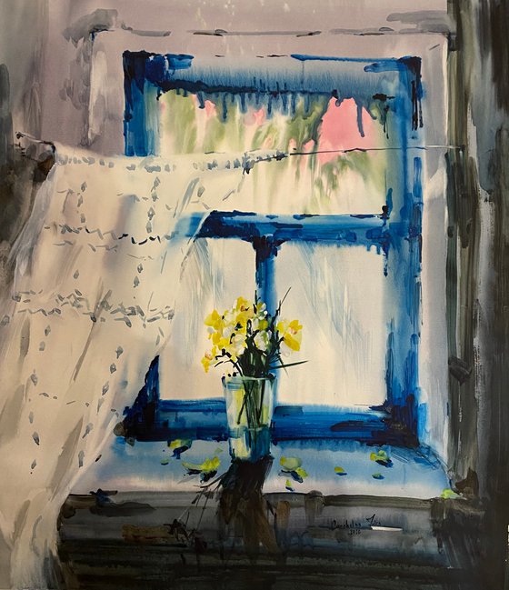 Sold Watercolor “Perfume at the window” perfect gift