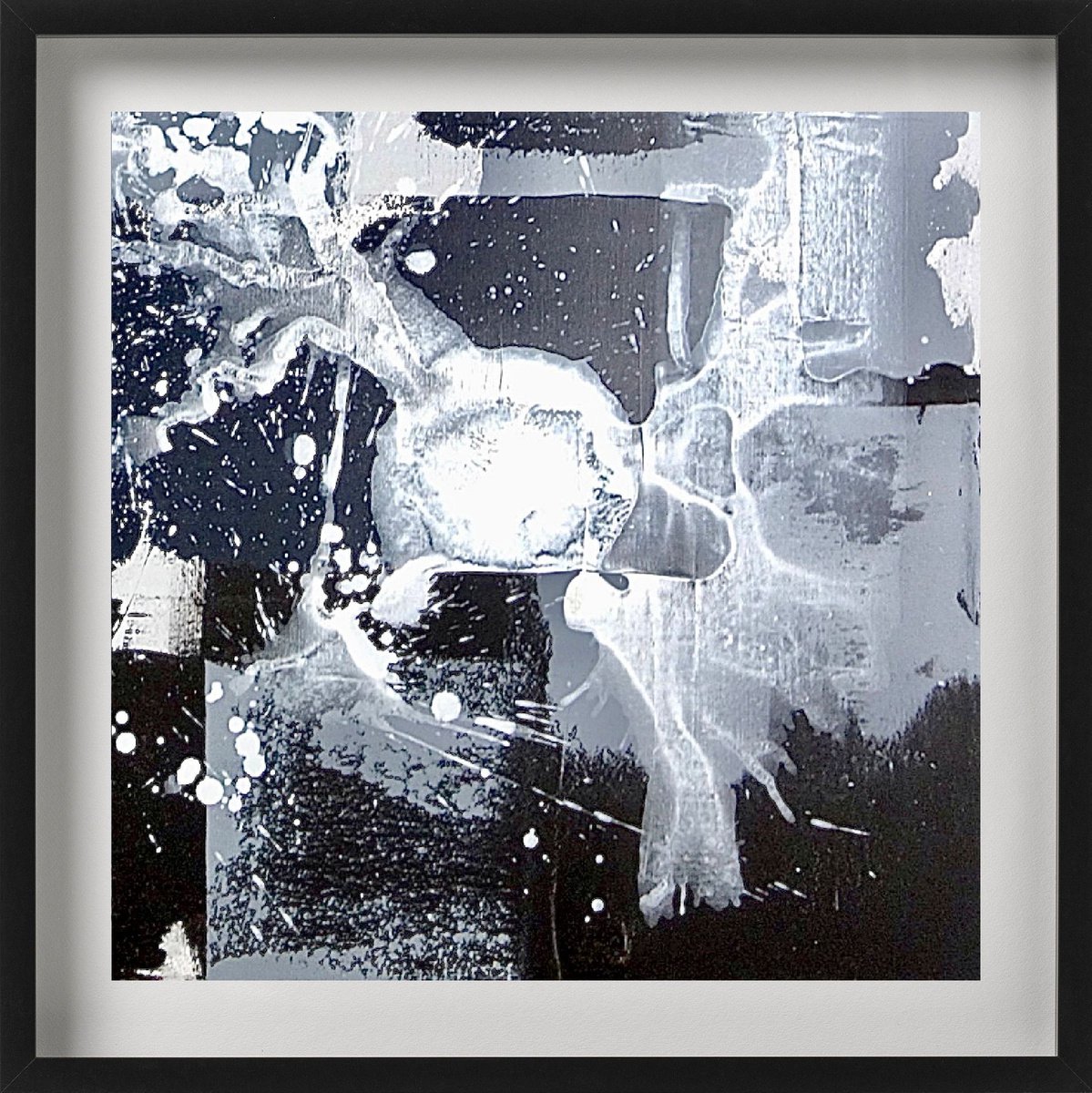 Abstract No. 2020 -3 black & white minimalism by Anita Kaufmann
