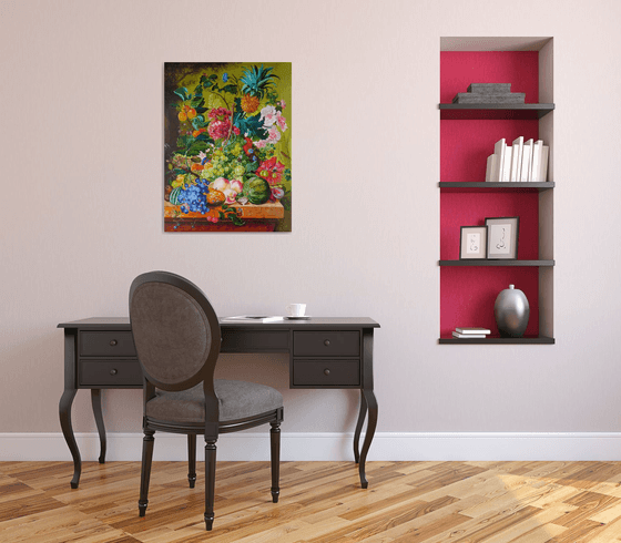 Dutch Fruit and Floral Still Life