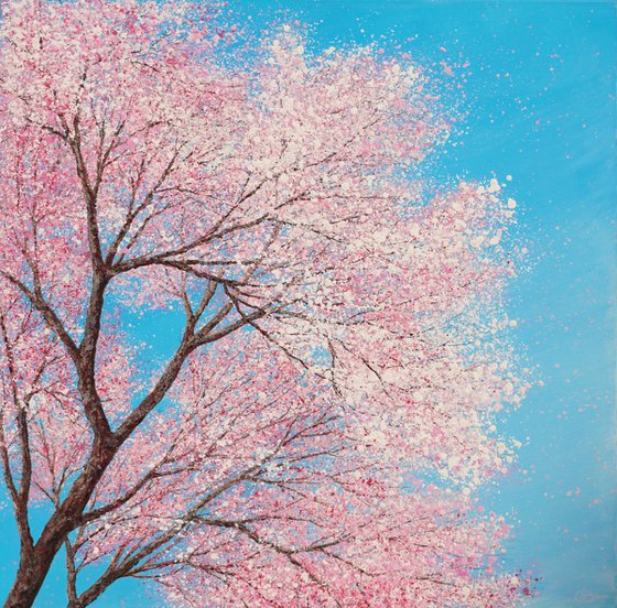 CHERRY BLOSSOM DANCES IN THE BLUE SKY