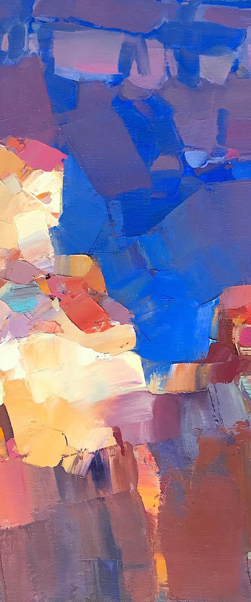 Grand Canyon, Handmade oil painting by palette knife, One of a kind by Vahe Yeremyan