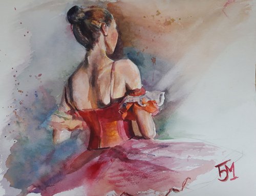 Ballerina Dancer, Woman's back, Before the eyes by Bozhidara Mircheva